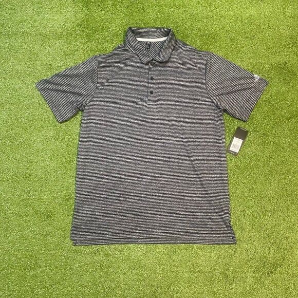 Adidas Feeder Stripe Golf Polo Gray/Black Mens Size Large NWT - Picture 1 of 4